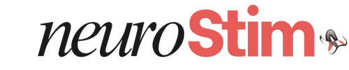 neuroStim logo with a stylized figure on a white background