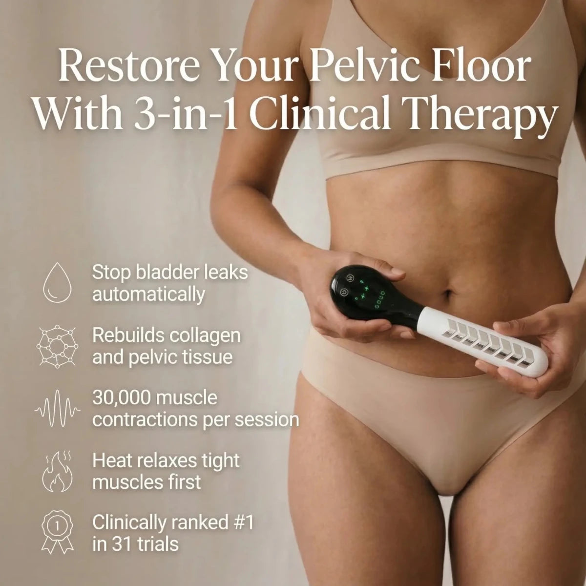 PelviRevive™ 3 - in - 1 Pelvic Floor Restore Device - neuroStim